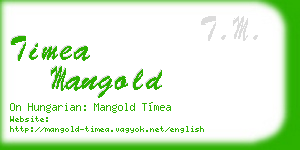 timea mangold business card